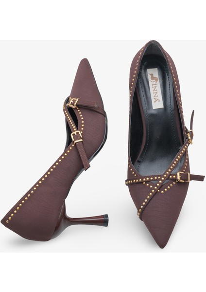 Telina Kadın Topuklu Ayakkabı - Kahve Nubuk fırsatları
