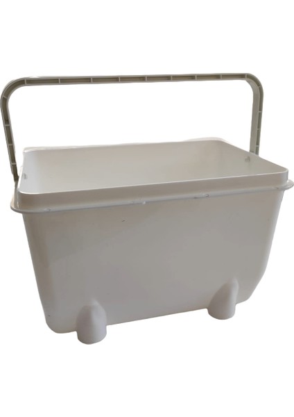 Multi-Cubo BEYAZ Dolap kapağına asılabilen, çok amaçlı 5 litre çöp kovası, saklama kutusu