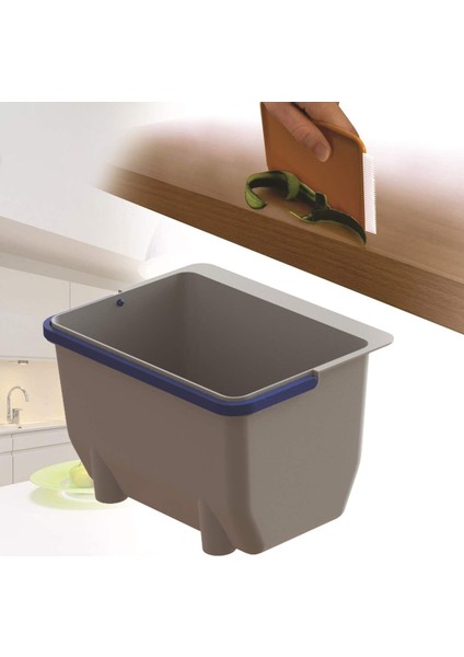 Multi-Cubo BEYAZ Dolap kapağına asılabilen, çok amaçlı 5 litre çöp kovası, saklama kutusu