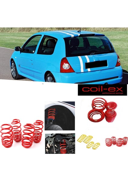 Renault Clio 2 1998-2005 Coil-Ex 3.5 cm Helezon Spor Yay