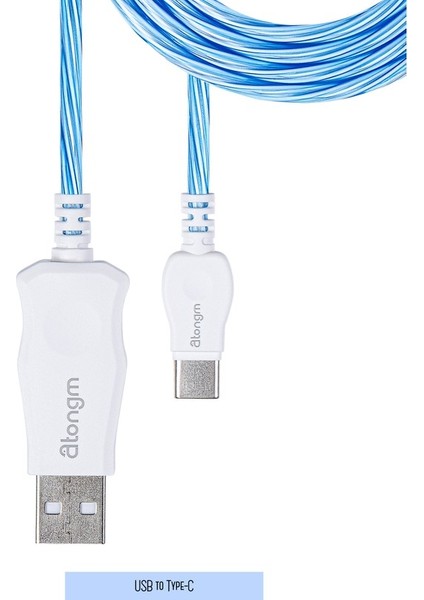 Light USB C Tipi Kablo Hızlı Şarj Veri Kablosu Hızlı Şarj 3.0/2.0 (1.2m)