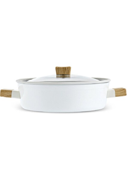 x Refika Swiss Crystal Krem Renkli Karnıyarık Tencere 30 cm Seramik Kaplama ile Üstün Yapışmazlık fiyatları