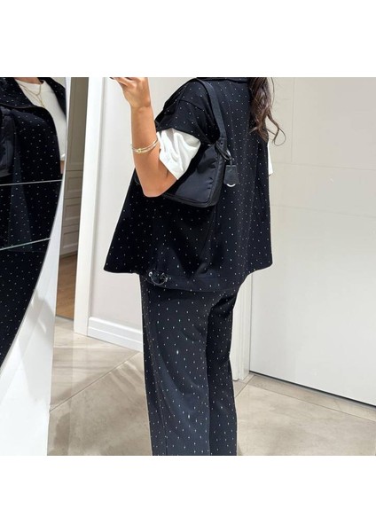 Taşlı Yelekli Esofman Takımı