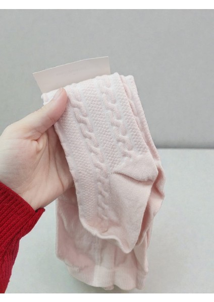 Kız Çocuk Dokulu Pamuklu Pembe Külotlu Çorap fiyatları