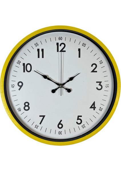 Zentime 36 cm Sarı Dekoratif Duvar Saati fiyatları