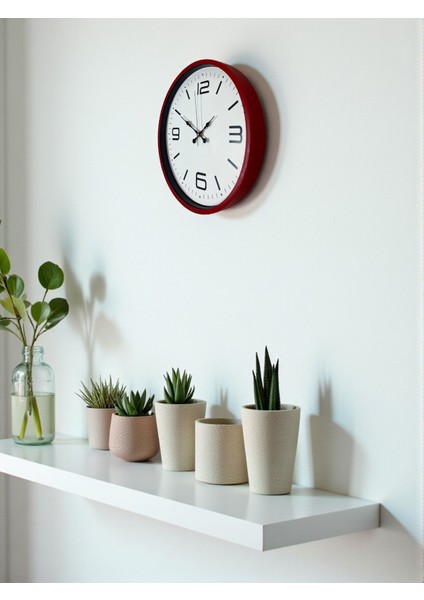 Zentime 36 cm Kırmızı Dekoratif Duvar Saati fırsatları