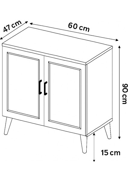 Kahve Köşesi Dolabı ( Derinlik 47 cm ) Çok Amaçlı Dolap Raflı Mutfak Dolabı BKDM007 modelleri