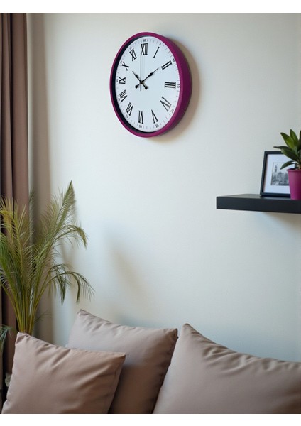 Zentime 36 cm Pembe Dekoratif Duvar Saati fırsatları