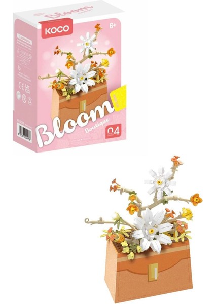 Bloom Boutique Çiçek Çanta Yapım Seti 232 Parça – Mini Blok Dıy Model – Çiçek Temalı Yapı Oyuncağı modelleri