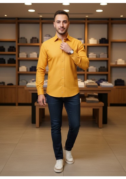 Erkek %100 Pamuk Gömlek