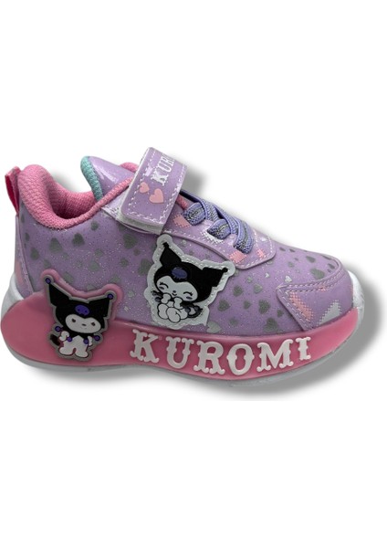 Kuromi 725-26 Simli Parlak Deri Anatomik Kız Sneaker Çocuk Lila Pembe 22-25 fiyatları