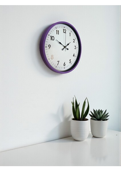 Zentime 36 cm Mor Dekoratif Duvar Saati fırsatları