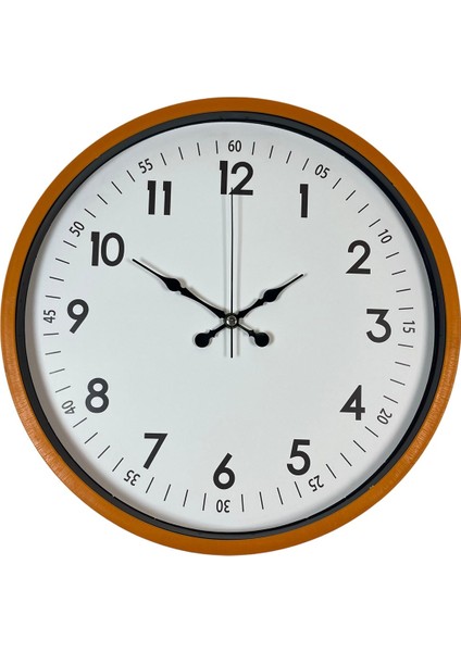 Zentime 36 cm Turuncu Dekoratif Duvar Saati