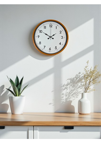 Zentime 36 cm Turuncu Dekoratif Duvar Saati fiyatları