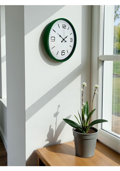 Zentime 36 cm Yeşil Dekoratif Duvar Saati fırsatları