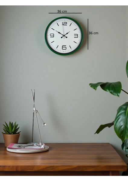 Zentime 36 cm Yeşil Dekoratif Duvar Saati indirimleri