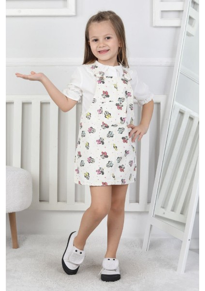 Kız Çocuk Beyaz Mickey Mouse Jile Elbise indirimleri