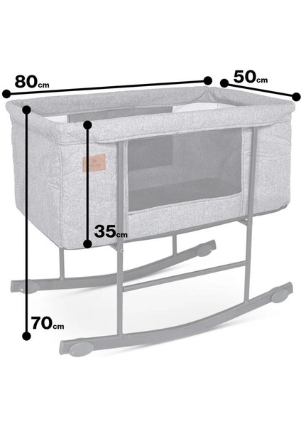 Rubi Anne Yanı Beşik - Gri Standart fiyatları