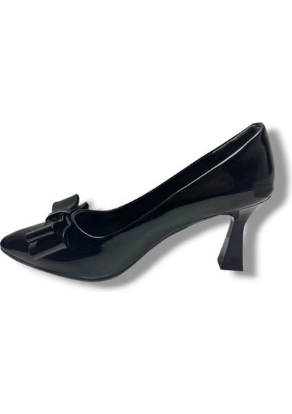 Mengi 691-26 Rugan Deri Fiyonklu Ince Topuk Kadın Stiletto modelleri