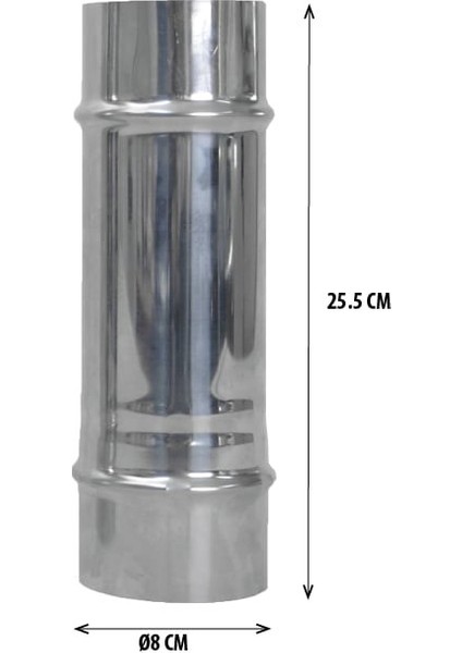 Paslanmaz Soba Bacası Küçük