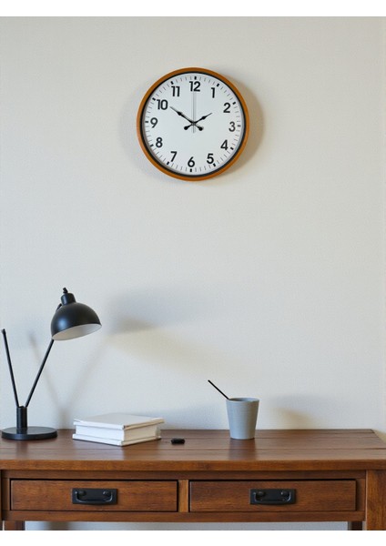 Zentime 36 cm Turuncu Dekoratif Duvar Saati