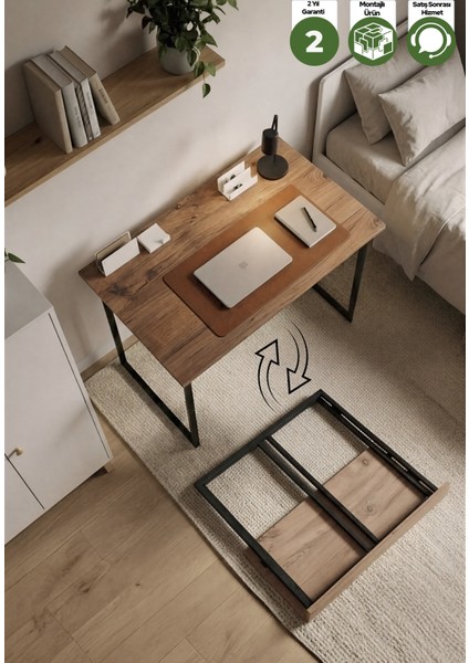 Farden Katlanabilir Pratik Çalışma Masası Bilgisayar Masası Ofis Ders Yemek Masası 80x45cm fiyatları