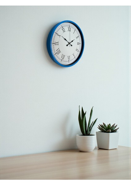 Zentime 36 cm Mavi Dekoratif Duvar Saati fırsatları