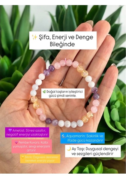 %100 Doğal Taş 5 Taşın Gücünü Bileğinizde Hissedin!