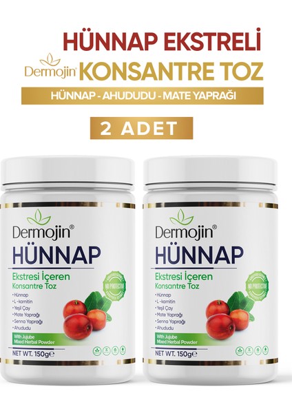 Hünnap Ekstresi İçeren Konsantre Toz 2 Adet 150 g Doğal ve Katkısız Sağlıklı İçecek