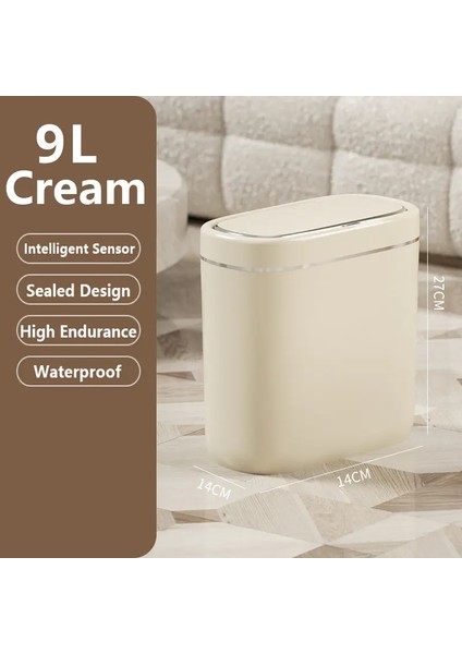 Kızılötesi Sensörlü Temassız Çöp Kutusu – Kapaklı 9 Litre Beyaz fiyatları