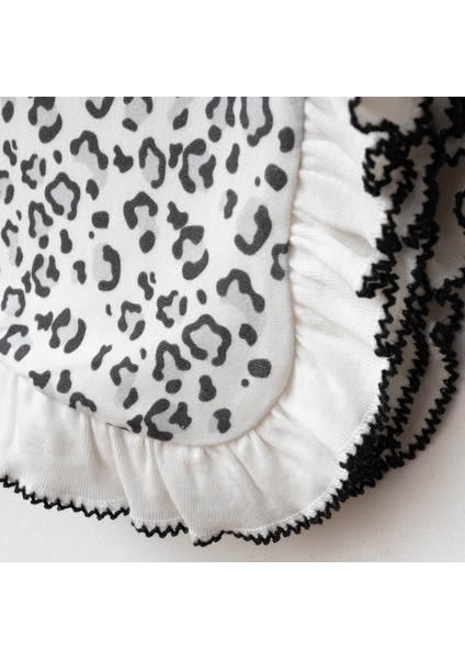 Leopar Desenli Fırfırlı %100 Pamuk 90X100 Battaniye fiyatları