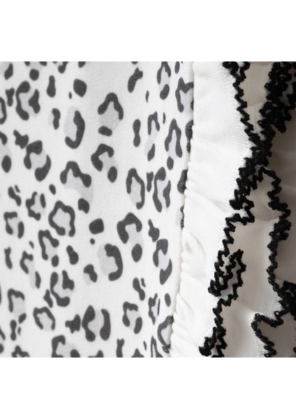 Leopar Desenli Fırfırlı %100 Pamuk 90X100 Battaniye fırsatları