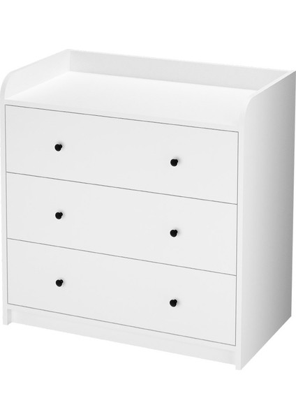 3 Çekmeceli Şifonyer 6 Bölmeli Şifonyer Dolap Yatak Odası Dolabı Begüm Beyaz indirimleri