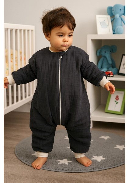 Uzun Kollu Penye Astarlı 4 Kat Müslin Uyku Tulumu (1.5 Tog) modelleri