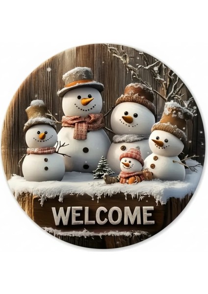 Winter Kış Kardanadam Temalı Hoşgeldiniz Welcome Kapı Süsü Ahşap Mdf Uv Baskı fiyatları