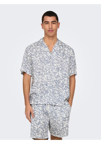 Onsdash Lıfe Reg Aop Ss Resort Shırt Erkek Beyaz Gömlek - 22032733 modelleri