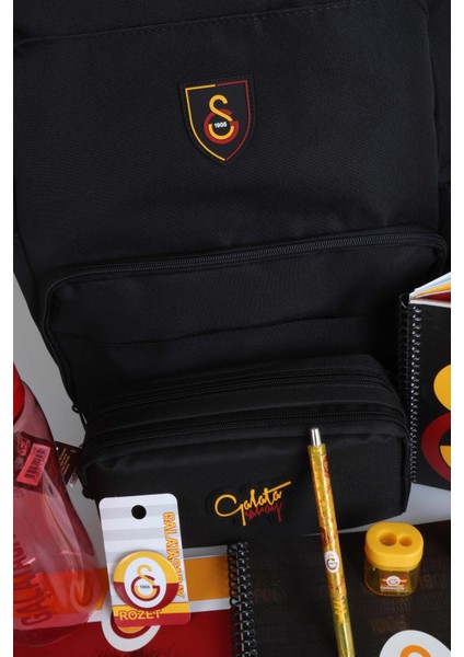 Yeni Sezon Lisanslı Galatasaray Lise Full Kırtasiye Okul Seti Okul ve Kalem ÇANTASI,700 ml Matara,beslenme Kabı Seti