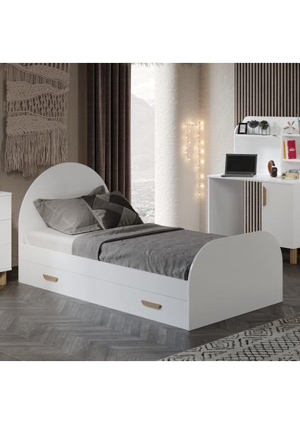 Yavru Yataklı Bohem Cocuk Odası Takımı Tamamı Mdf Beyaz 4 Parça fırsatları