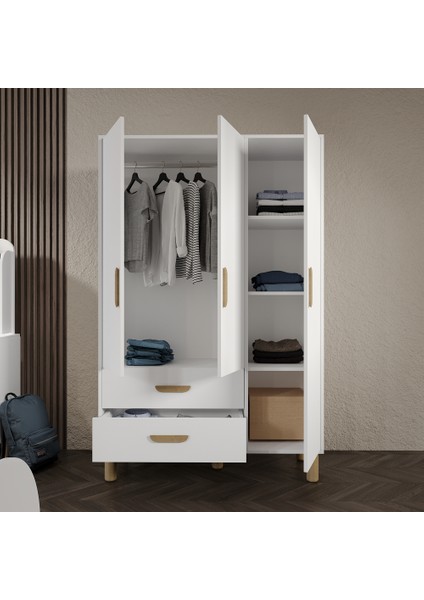 Yavru Yataklı Bohem Cocuk Odası Takımı Tamamı Mdf Beyaz 4 Parça indirimleri