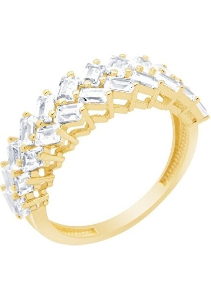 - Altın 14 Ayar Baget Taşlı Yüzük modelleri