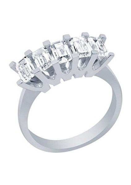 Diamond Line Gülaylar Altın 14 Ayar Baget Beştaş Yüzük modelleri