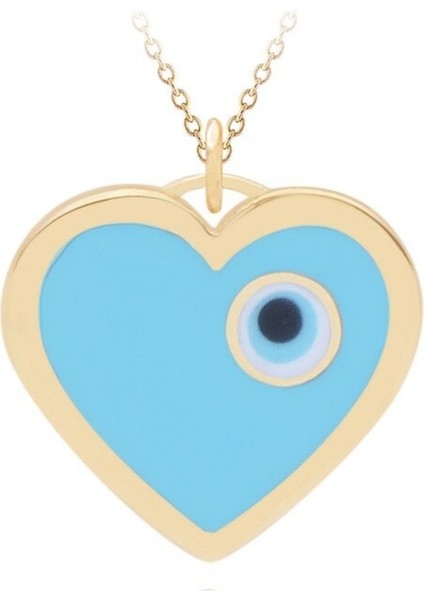 14 Ayar Sarı Altın Kalp Kolye