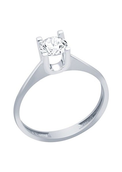 Beyaz Altın 14 Ayar Tektaş Yüzük fırsatları