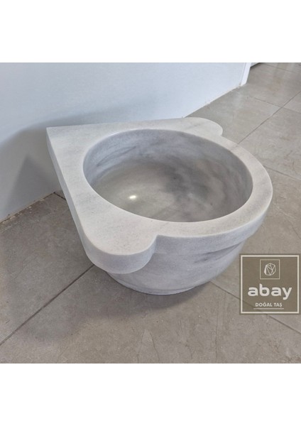 Afyon Beyaz Mermer Köşe Hamam Kurnası fiyatları