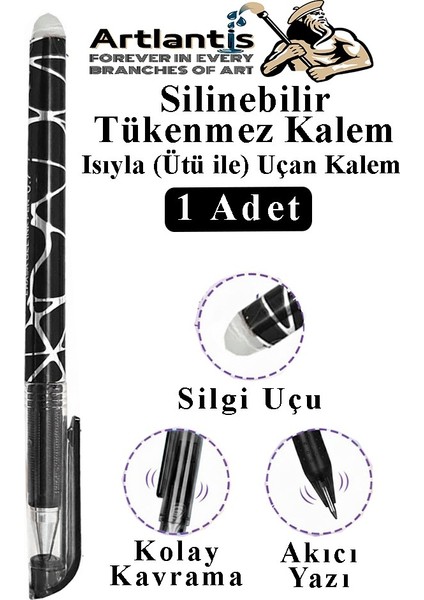 Silinebilir Tükenmez Kalem 1 Adet Silinebilir Jel Pilot Kalem Mürekkepli Kolay Silinebilir Kumaş Kalemi