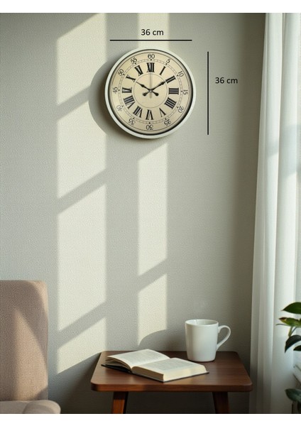 Zentime 36 cm Sarı Dekoratif Duvar Saati indirimleri