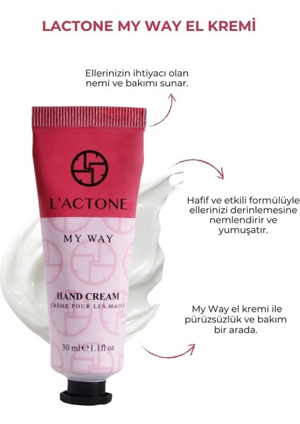 Hibiscus Strawberry & Rose & My Way Hand Cream 3’lü Set 30 ml / El Kremi - 1 Adet Oje Hediyeli