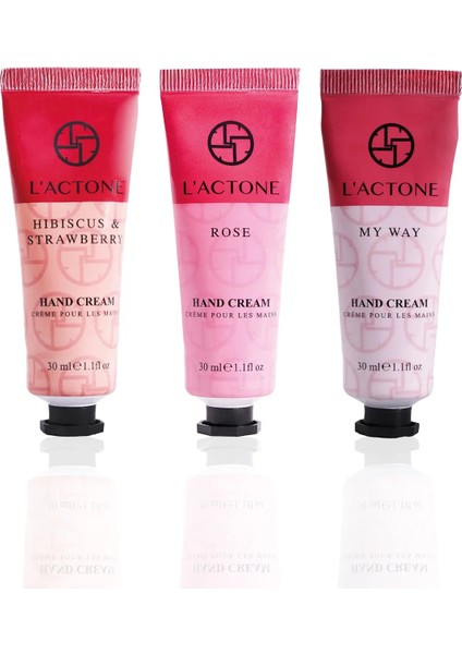 Hibiscus Strawberry & Rose & My Way Hand Cream 3’lü Set 30 ml / El Kremi - 1 Adet Oje Hediyeli fırsatları