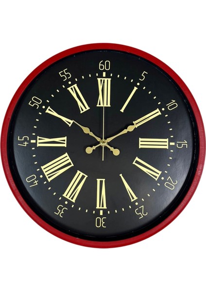 Zentime 36 cm Kırmızı Dekoratif Duvar Saati fiyatları