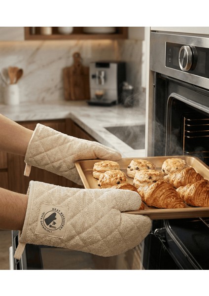 Fırın Eldiveni Isıya Dayanıklı Termo Astarlı Lüx Fırın Eldiveni